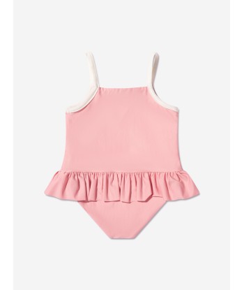 Moncler Enfant Baby Girls Logo Swimsuit in Pink 2024