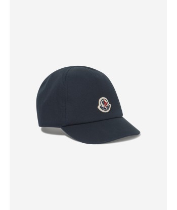 Moncler Enfant Baby Boys Logo Cap in Navy livraison gratuite