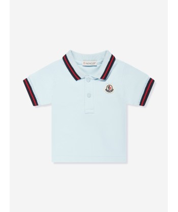 Moncler Enfant Baby Boys Logo Polo Shirt in Blue hantent personnes