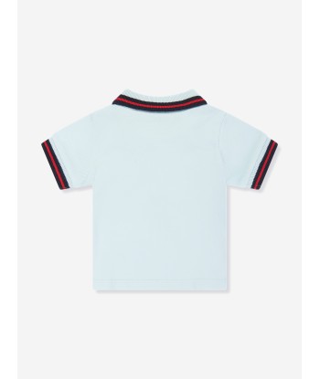 Moncler Enfant Baby Boys Logo Polo Shirt in Blue hantent personnes