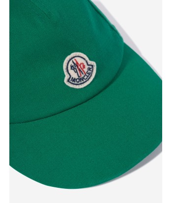 Moncler Enfant Baby Boys Logo Cap in Green la livraison gratuite