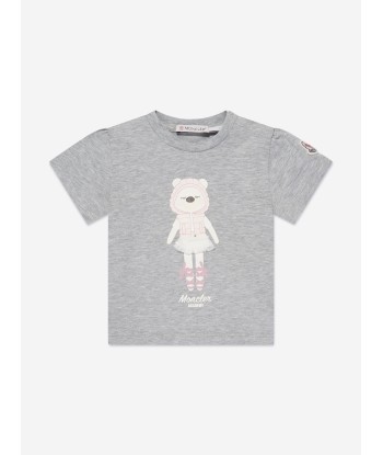 Moncler Enfant Baby Girls Bear T-Shirt in Grey les ligaments