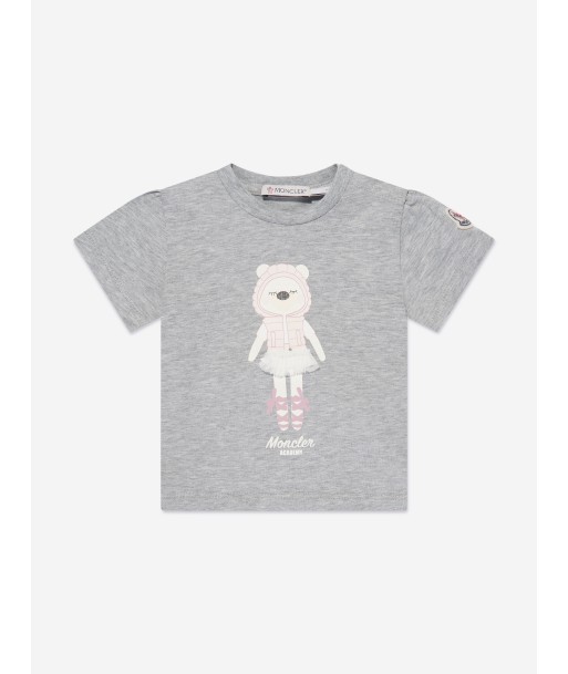 Moncler Enfant Baby Girls Bear T-Shirt in Grey les ligaments