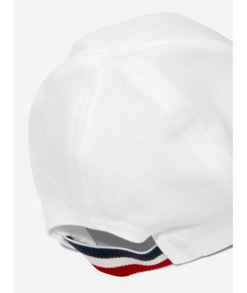 Moncler Enfant Baby Boys Logo Cap in White pas cheres