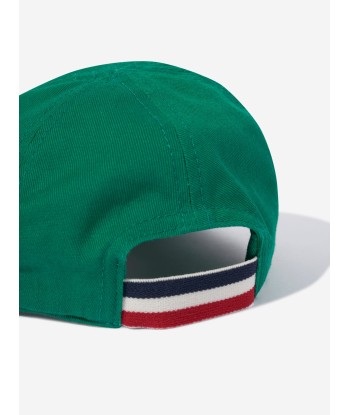 Moncler Enfant Baby Boys Logo Cap in Green la livraison gratuite