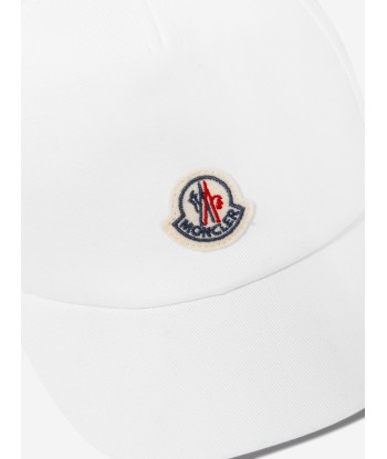 Moncler Enfant Baby Boys Logo Cap in White pas cheres