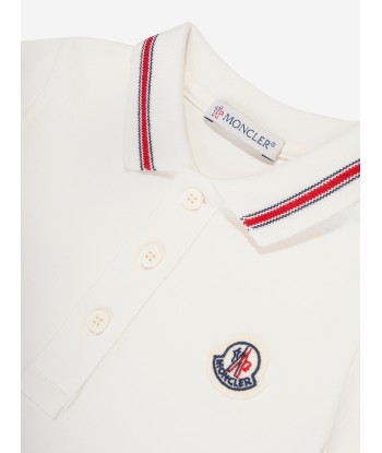 Moncler Enfant Baby Boys Polo Romper in White Par le système avancé 