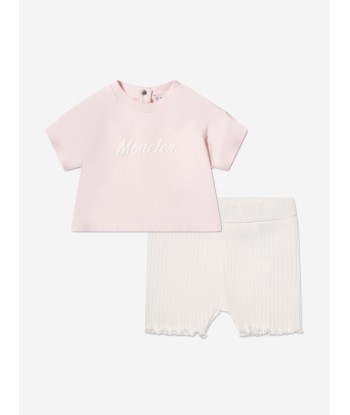 Moncler Enfant Baby Girls Short Set in Pink Les magasins à Paris et en Île-de-France