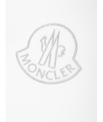 Moncler Enfant Baby Logo Bodysuit in White en ligne