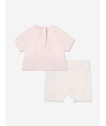 Moncler Enfant Baby Girls Short Set in Pink Les magasins à Paris et en Île-de-France