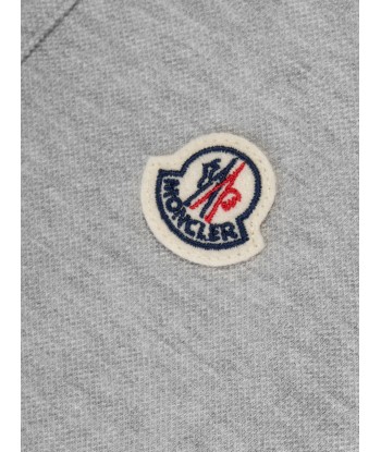 Moncler Enfant Baby Boys Polo Romper in Grey prix pour 