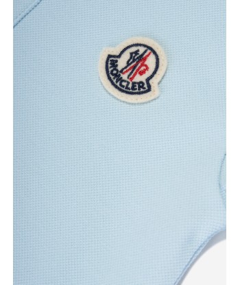 Moncler Enfant Baby Boys Polo Romper in Blue en ligne