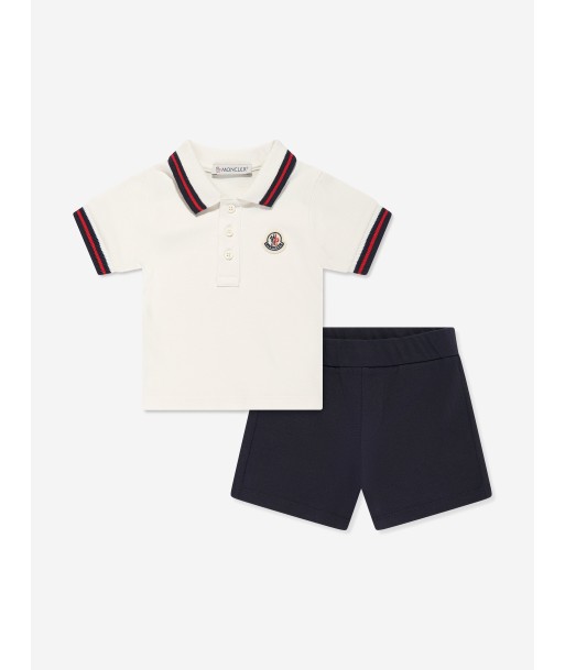 Moncler Enfant Baby Boys Short Set in White en linge