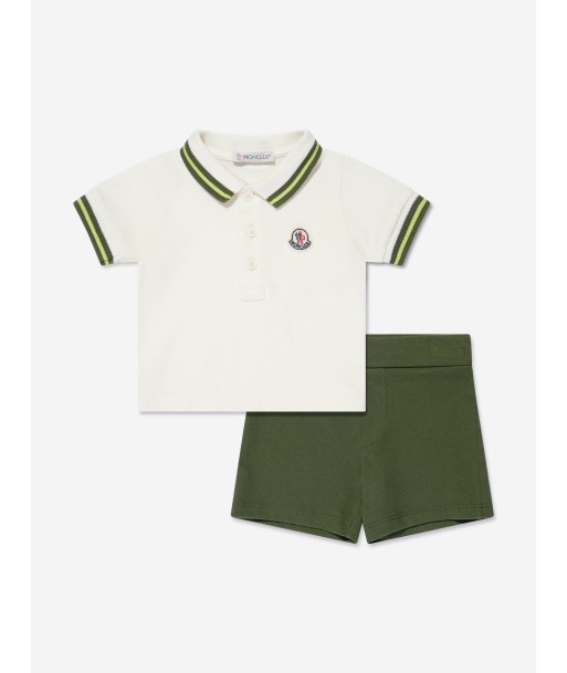 Moncler Enfant Baby Boys Short Set in Green en ligne des produits 