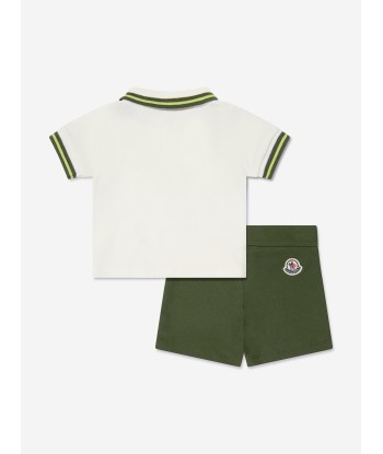 Moncler Enfant Baby Boys Short Set in Green en ligne des produits 