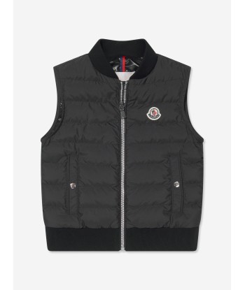 Moncler Enfant Boys Down Padded Olu Gilet in Black suggérées chez