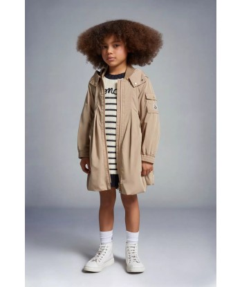 Moncler Enfant Girls Arild Long Coat in Beige français