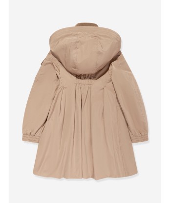 Moncler Enfant Girls Arild Long Coat in Beige français