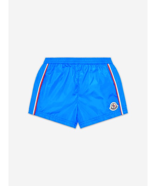 Moncler Enfant Boys Logo Swim Shorts in Blue chez Cornerstreet bien 