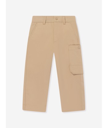 Moncler Enfant Boys Cargo Trousers in Beige Les magasins à Paris et en Île-de-France