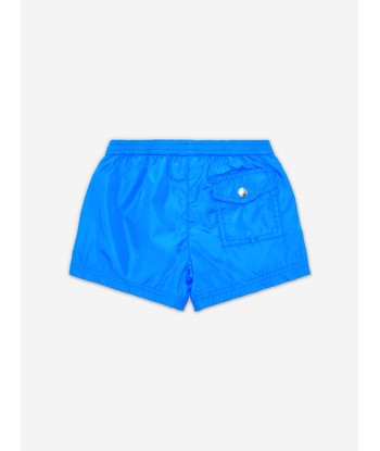 Moncler Enfant Boys Logo Swim Shorts in Blue chez Cornerstreet bien 