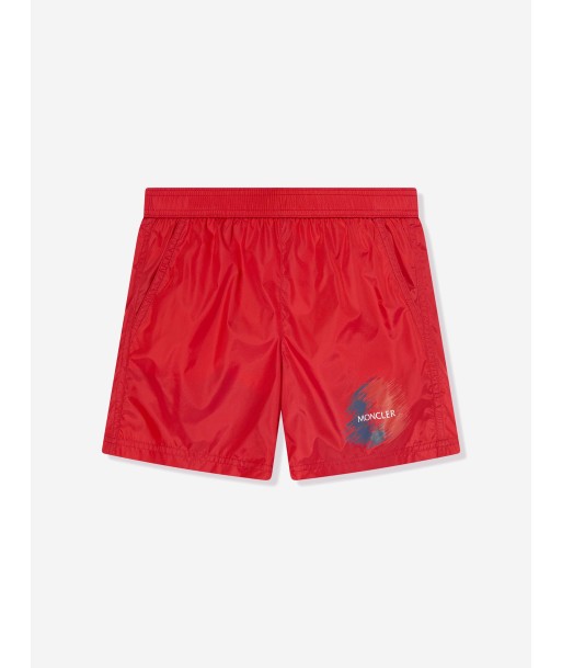 Moncler Enfant Boys Logo Swim Shorts in Red les ctes