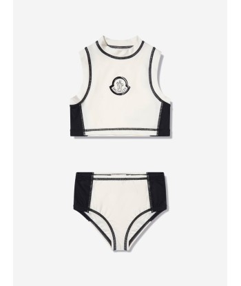 Moncler Enfant Girls Sun Protective Tankini in White français