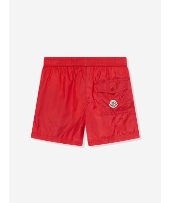 Moncler Enfant Boys Logo Swim Shorts in Red les ctes