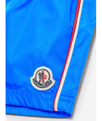 Moncler Enfant Boys Logo Swim Shorts in Blue chez Cornerstreet bien 