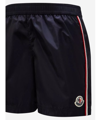 Moncler Enfant Boys Logo Swim Shorts in Navy Paris Déstockage Promo