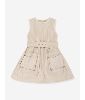 Moncler Enfant Girls Sleeveless Pocket Dress in Beige Jusqu'à 80% De Réduction