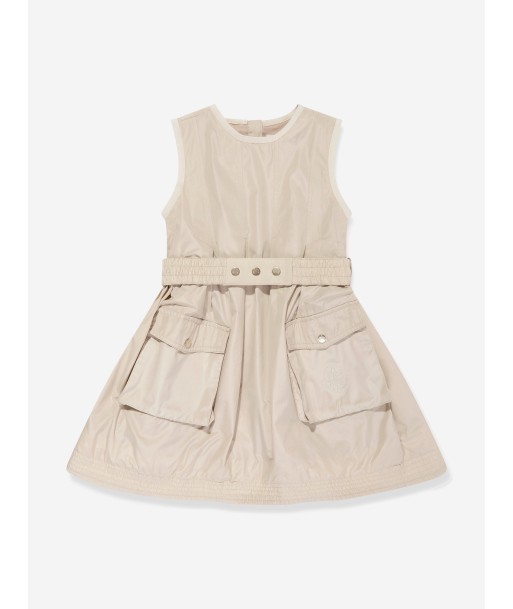 Moncler Enfant Girls Sleeveless Pocket Dress in Beige Jusqu'à 80% De Réduction