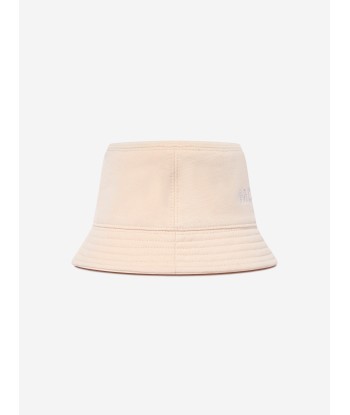 Moncler Enfant Girls Logo Bucket Hat in Ivory acheter en ligne