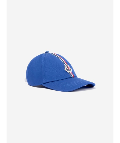 Moncler Enfant Boys Logo Baseball Cap in Blue En savoir plus