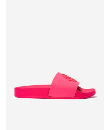 Moncler Enfant Girls Petit Basile Sliders in Pink 50% de réduction en Octobre 2024