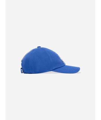 Moncler Enfant Boys Logo Baseball Cap in Blue En savoir plus