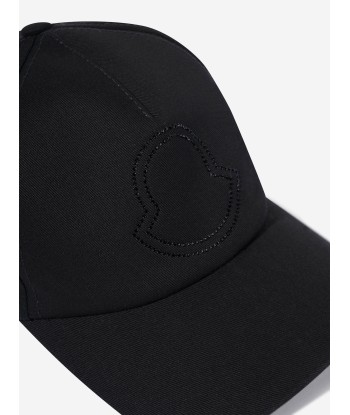 Moncler Enfant Girls Baseball Cap in Black du meilleur 