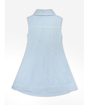 Moncler Enfant Girls Sleeveless Denim Zip Dress in Blue 2024