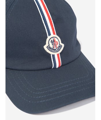 Moncler Enfant Boys Logo Baseball Cap in Navy Venez acheter