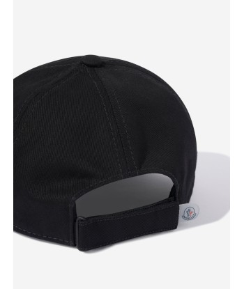 Moncler Enfant Girls Baseball Cap in Black du meilleur 