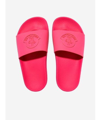 Moncler Enfant Girls Petit Basile Sliders in Pink 50% de réduction en Octobre 2024