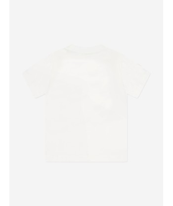 Moncler Enfant Boys Palm Tree Logo T-Shirt in White Le MVP de beaucoup