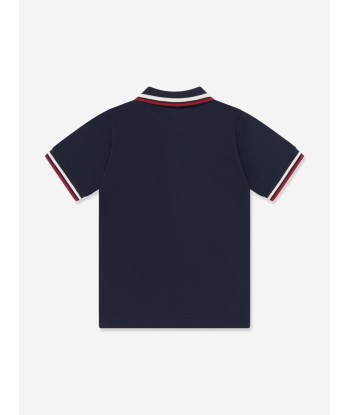 Moncler Enfant Boys Logo Polo Shirt in Navy sélection de produits