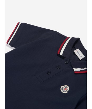 Moncler Enfant Boys Logo Polo Shirt in Navy sélection de produits