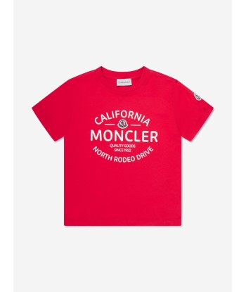 Moncler Enfant Boys Ride The Waves T-Shirt in Red l'évolution des habitudes 