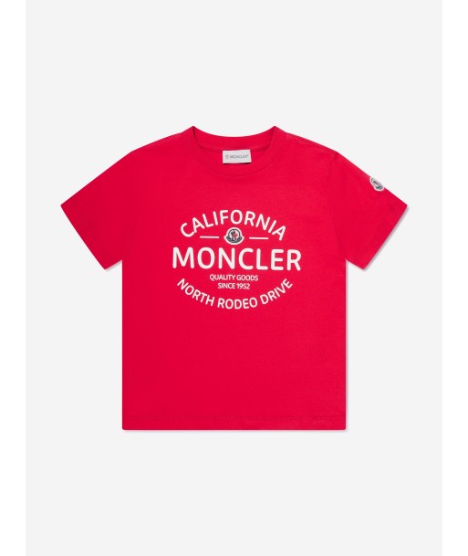 Moncler Enfant Boys Ride The Waves T-Shirt in Red l'évolution des habitudes 