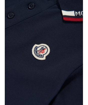 Moncler Enfant Boys Logo Polo Shirt in Navy sélection de produits