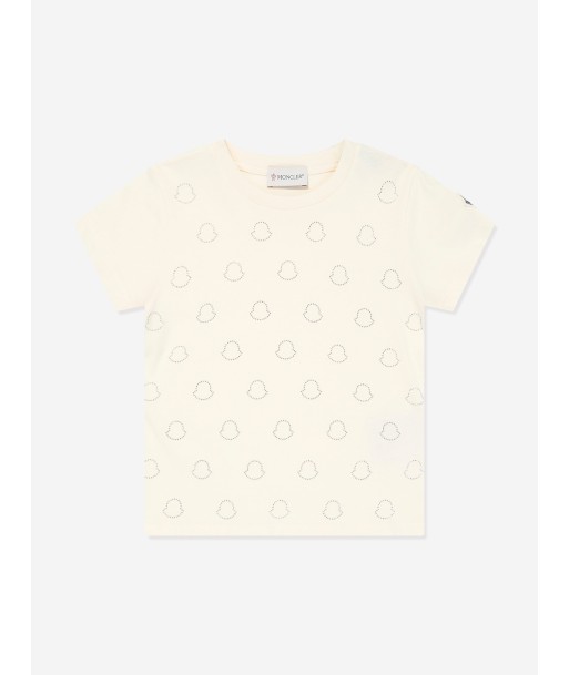 Moncler Enfant Girls Logo T-Shirt in Ivory Amélioration de cerveau avec