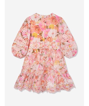 Marlo Girls Blossom Embroidered Dress in Multicolour livraison gratuite