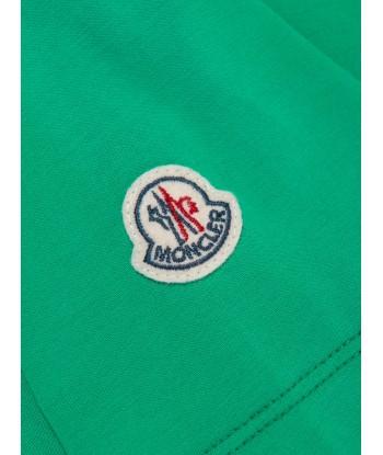 Moncler Enfant Boys Logo t-Shirt in Green Paris Déstockage Promo